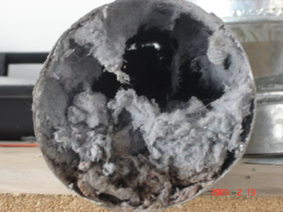 A clogged dryer vent